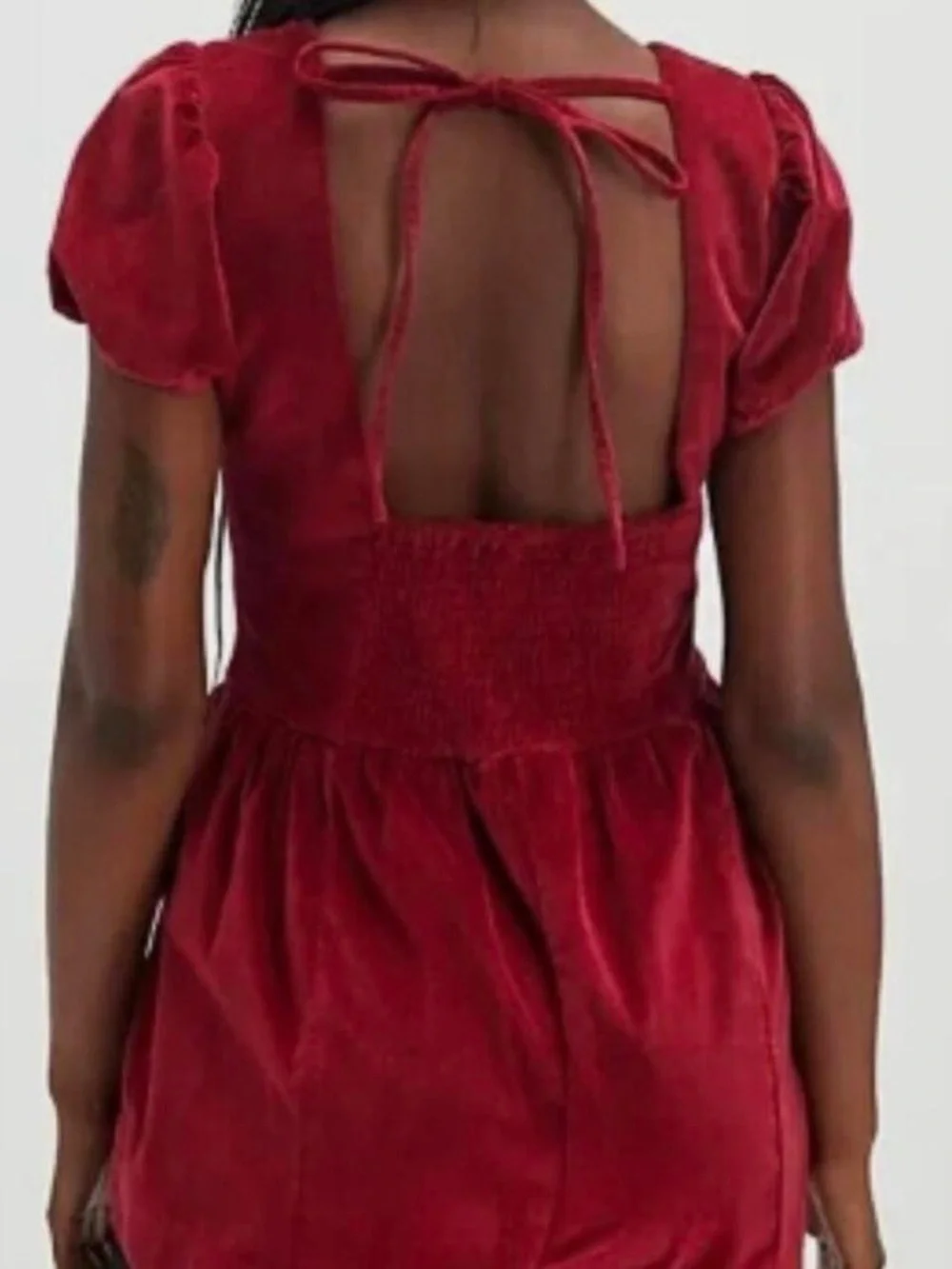 Free People - Silver Bells Velvet Romper - Medium